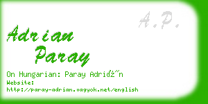 adrian paray business card